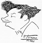 Caricatura de Raul Proença pelo artista espanhol Fresno Caricatura de Raul Proença pelo artista espanhol Fresno